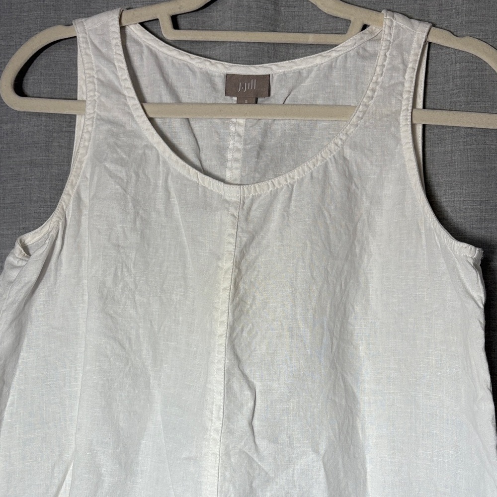 J. Jill - White Sleeveless Linen Dress - NWOT - size S - Picture 2 of 12
